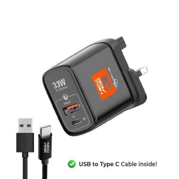 Jazzy PD Charger (33W) with USB-Type C cable