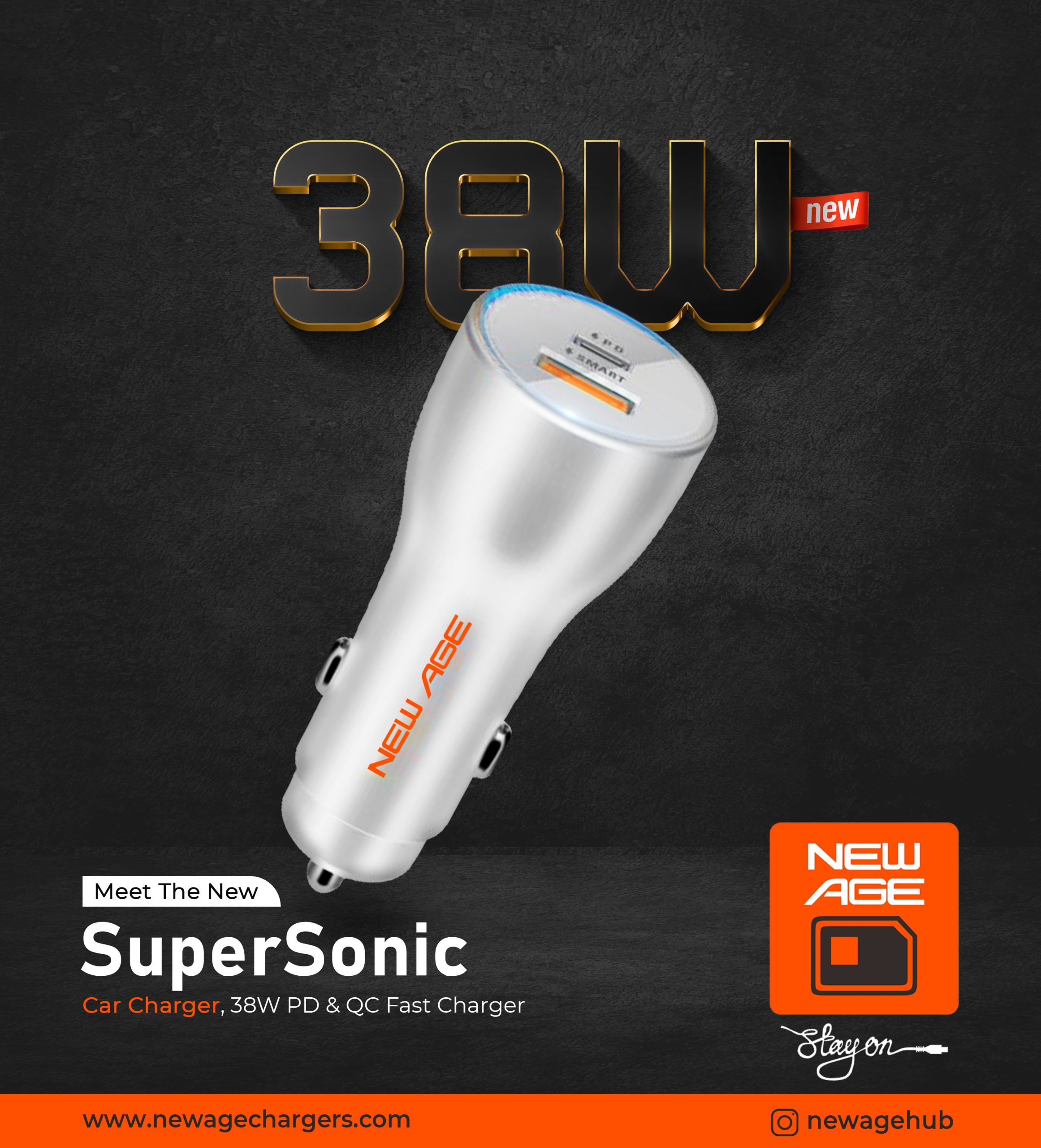 SuperSonic PD Car Charger (38W)